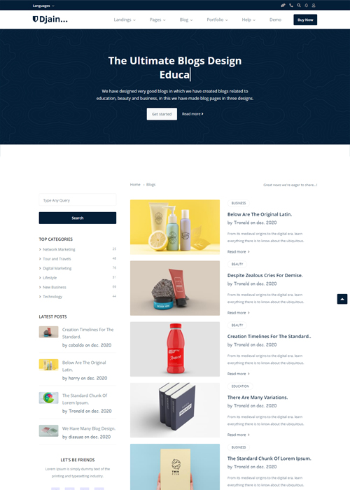 Left Sidebar List